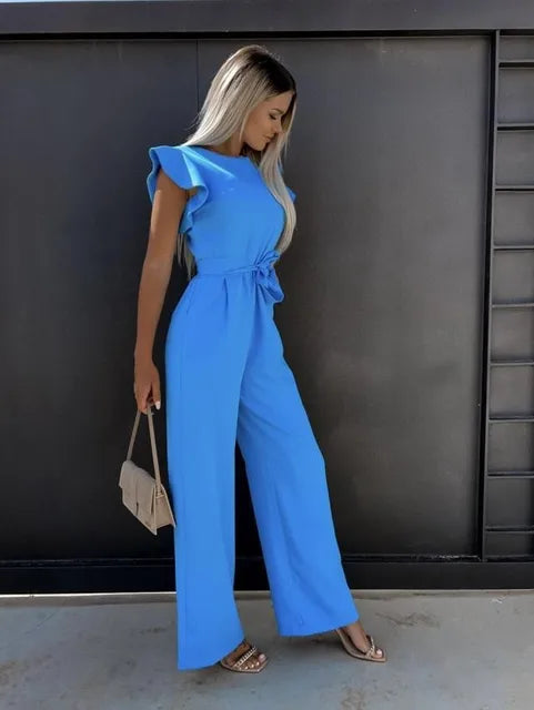 Jumpsuit Dames – Elegante jumpsuit met ceintuur voor feest en casual stijl