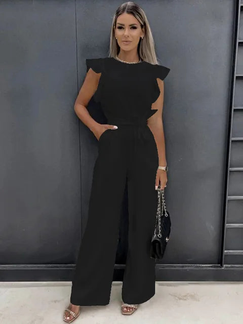 Jumpsuit Dames – Elegante jumpsuit met ceintuur voor feest en casual stijl