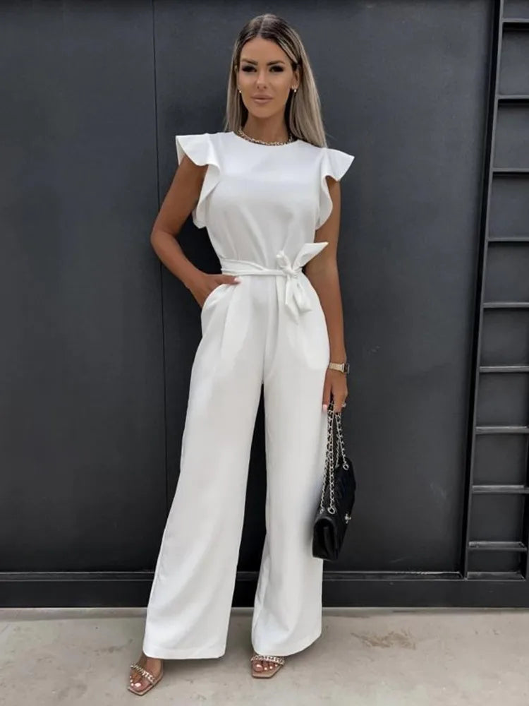 Jumpsuit Dames – Elegante jumpsuit met ceintuur voor feest en casual stijl