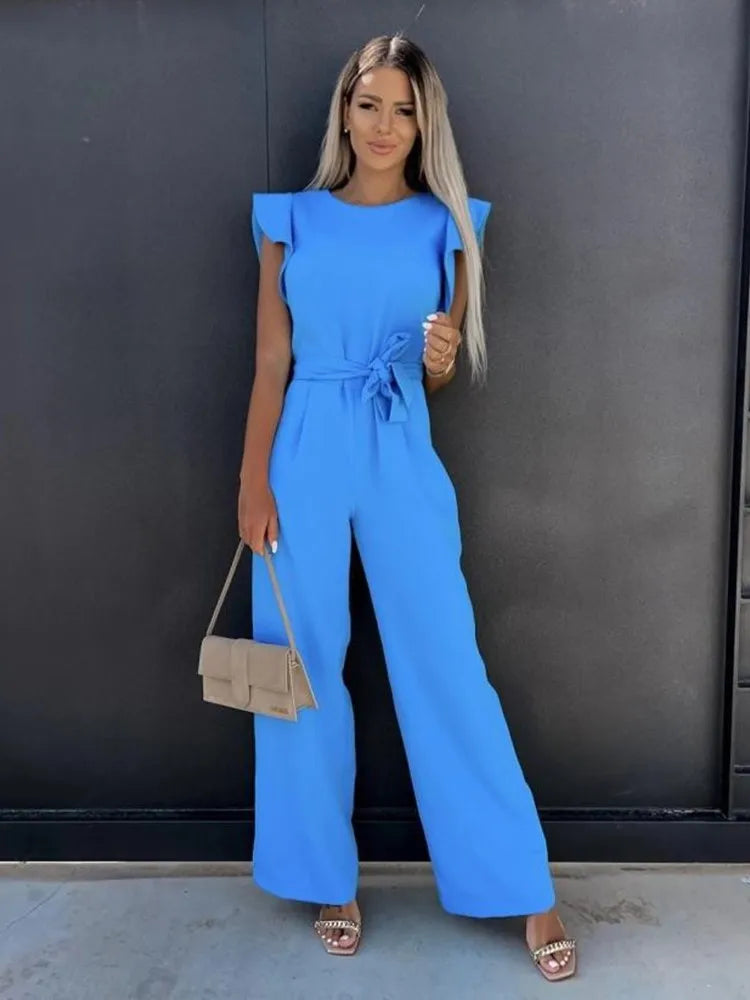 Jumpsuit Dames – Elegante jumpsuit met ceintuur voor feest en casual stijl