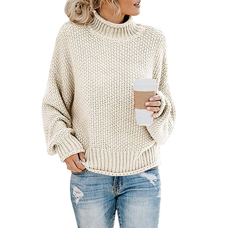 Damestrui hoge kraag – Warme trui met hoge hals en trendy design voor dames
