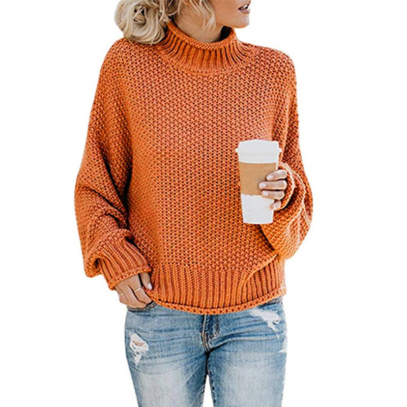 Damestrui hoge kraag – Warme trui met hoge hals en trendy design voor dames
