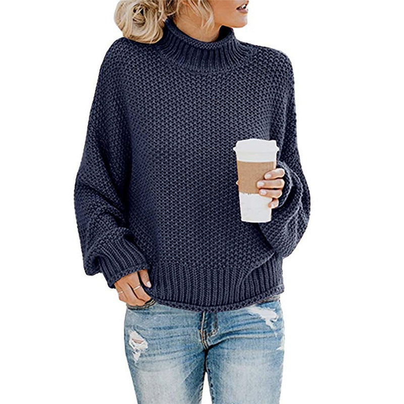 Damestrui hoge kraag – Warme trui met hoge hals en trendy design voor dames