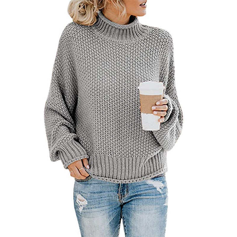 Damestrui hoge kraag – Warme trui met hoge hals en trendy design voor dames