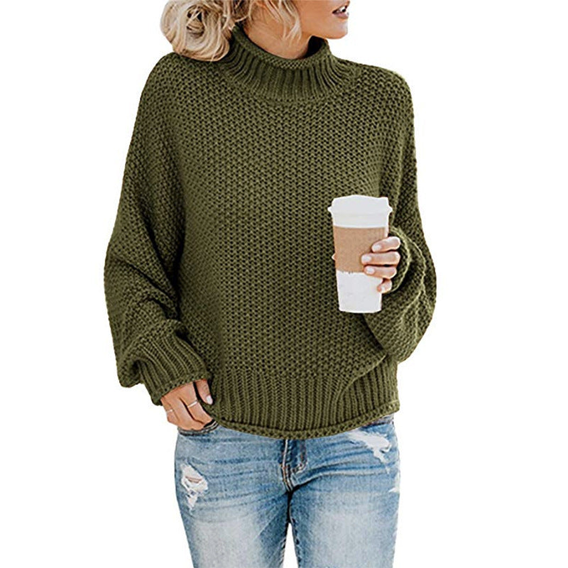 Damestrui hoge kraag – Warme trui met hoge hals en trendy design voor dames
