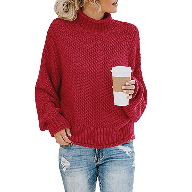 Damestrui hoge kraag – Warme trui met hoge hals en trendy design voor dames