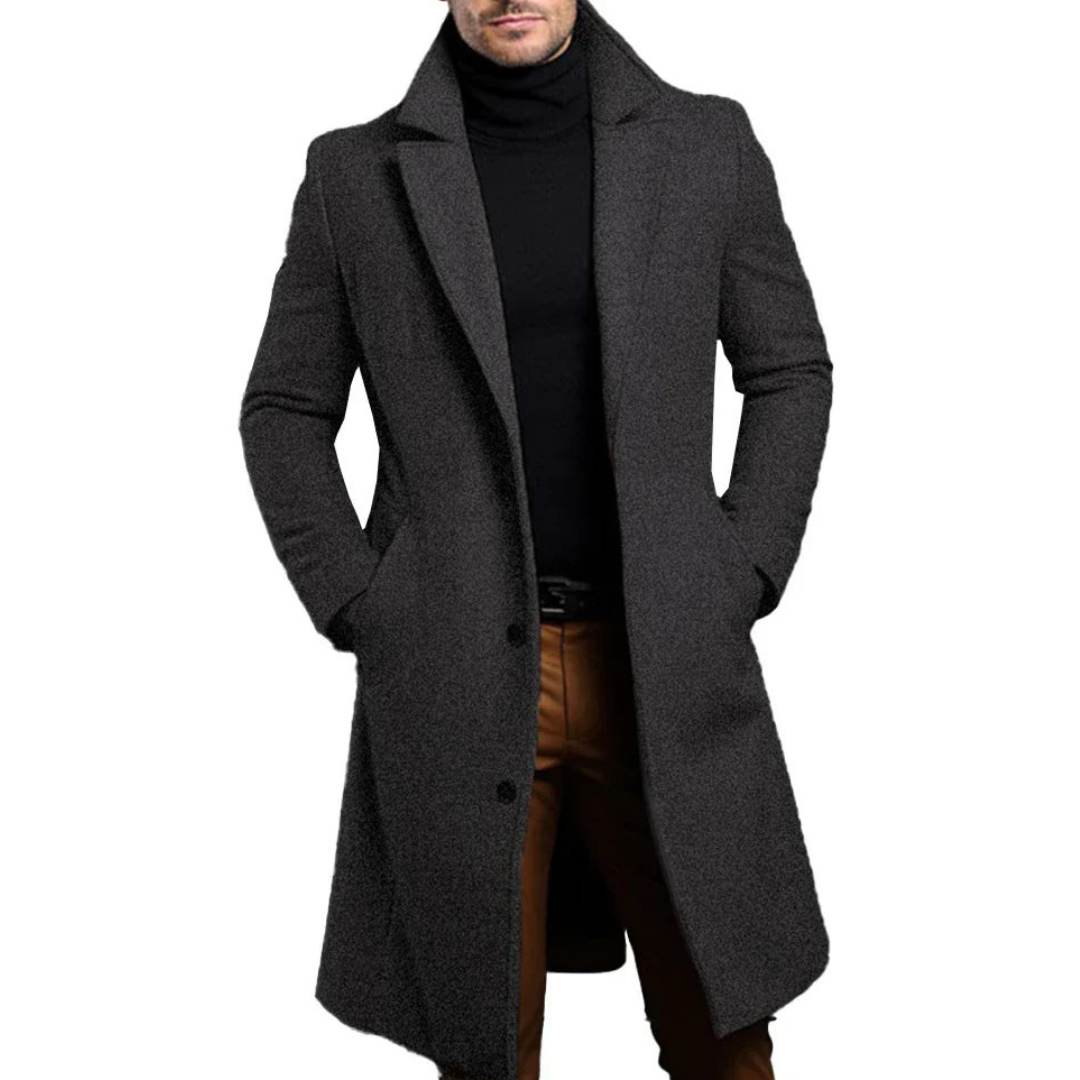 Trenchcoat heren – Modieuze lange trenchcoat van hoogwaardige stof voor elke gelegenheid