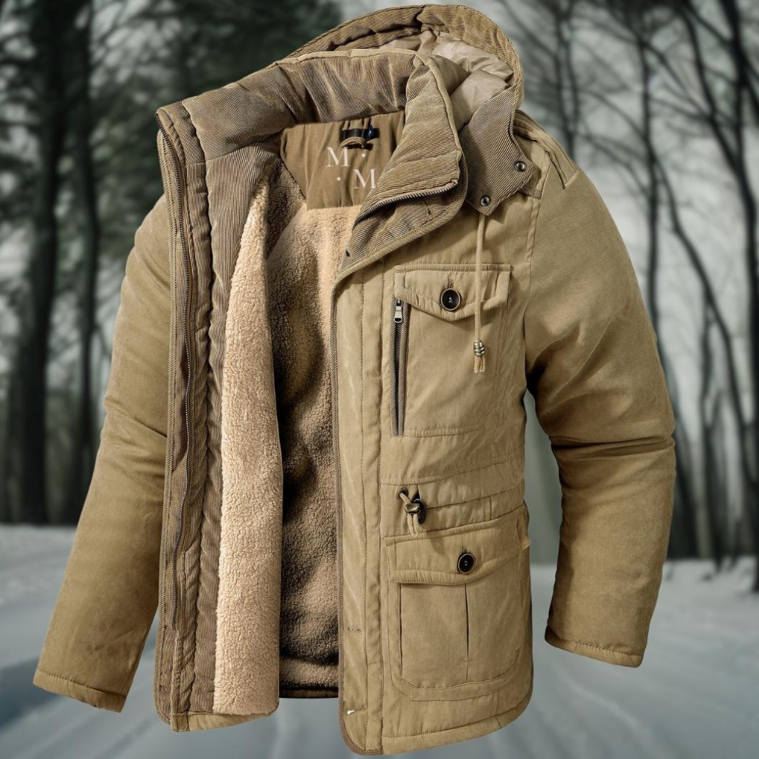 Heren winterjacke dik – Warm gevoerd jack voor heren met capuchon