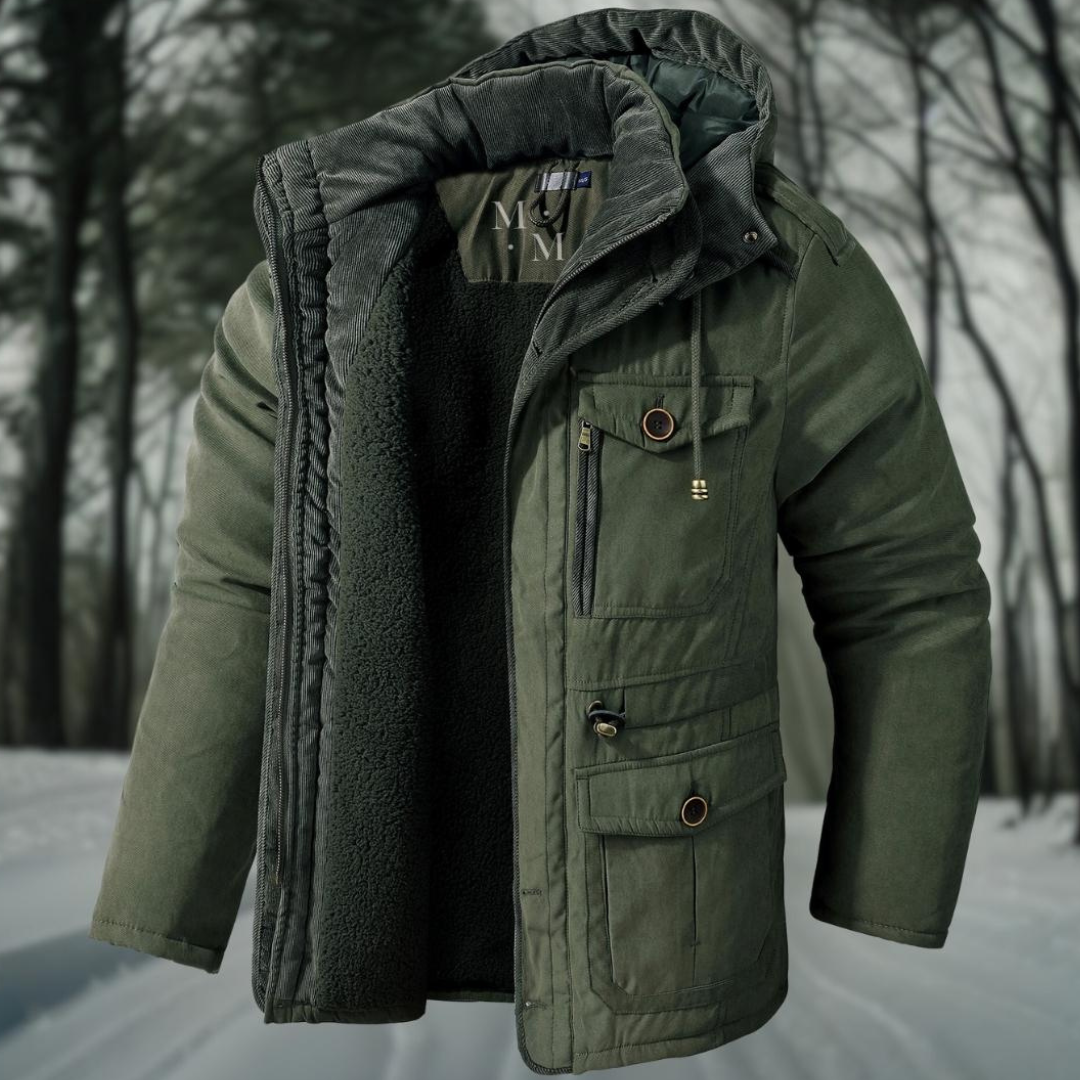 Heren winterjacke dik – Warm gevoerd jack voor heren met capuchon
