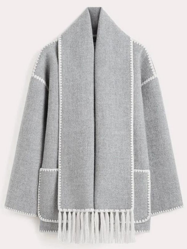 Damesjas met Sjaal – Elegante damesjas met sjaal, ideaal voor herfst en winter