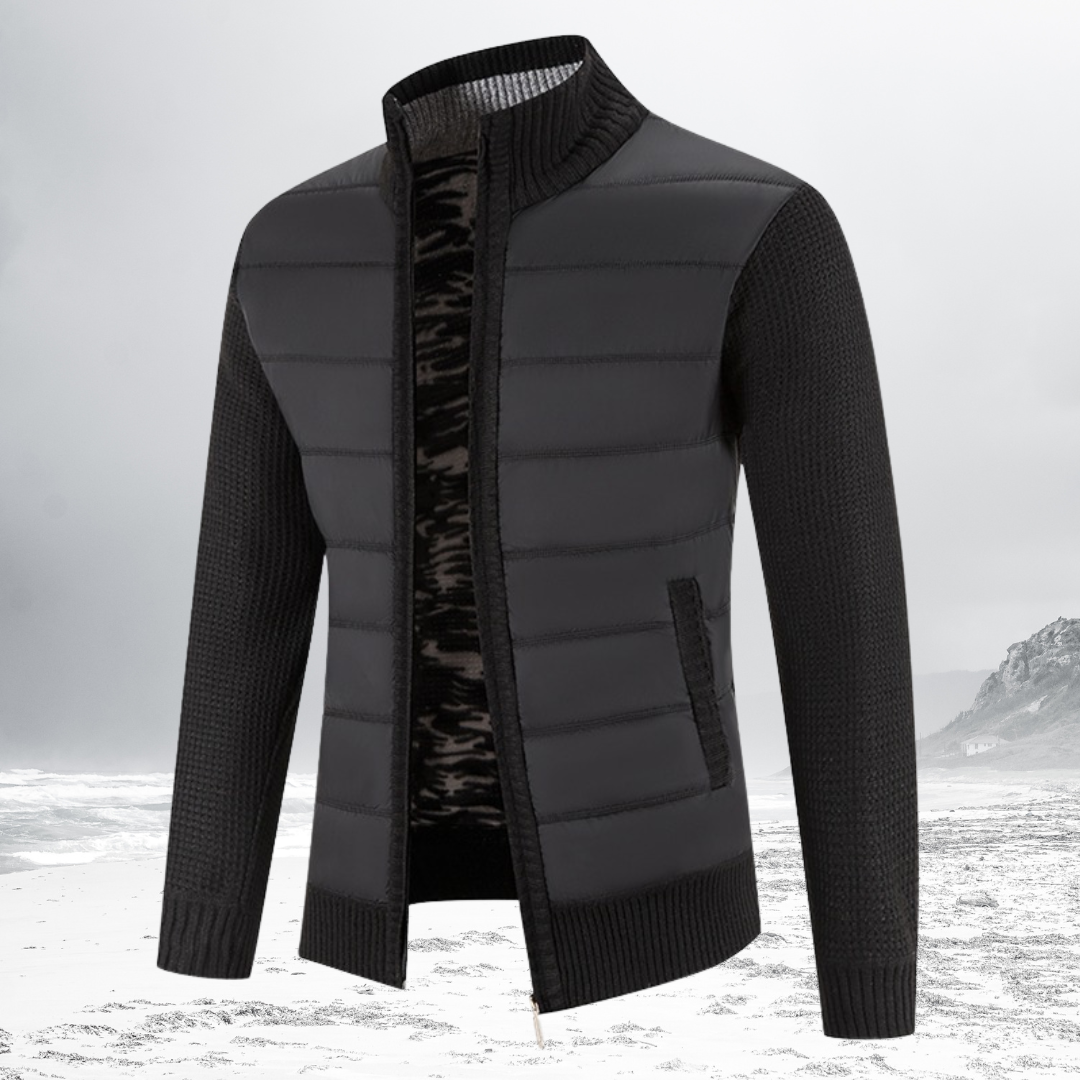 Gevoerde Heren Zip-Up Jas – Warme en stijlvolle jas voor heren met rits