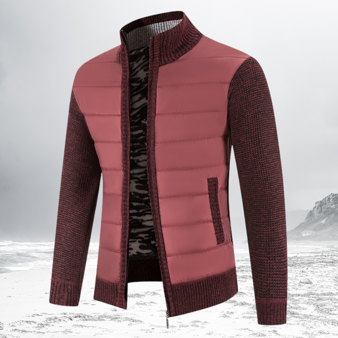 Gevoerde Heren Zip-Up Jas – Warme en stijlvolle jas voor heren met rits