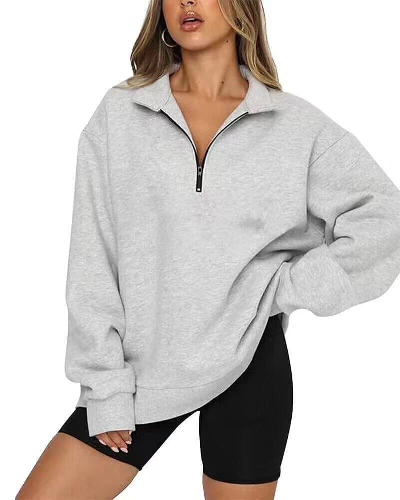 Casual Dames Trui - Zip-up Trui van Ademend Katoen voor Elke Gelegenheid