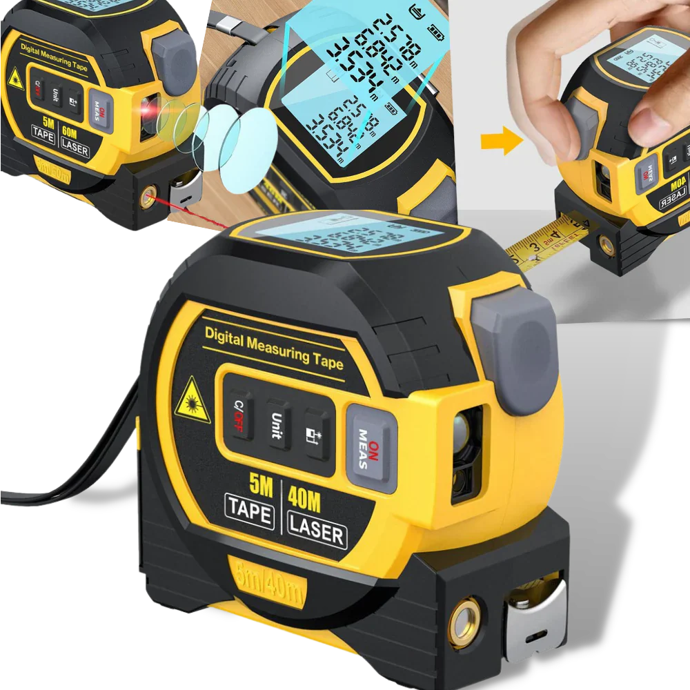 3-in-1 Laser Rolmeter Volume Meetgereedschap 40M