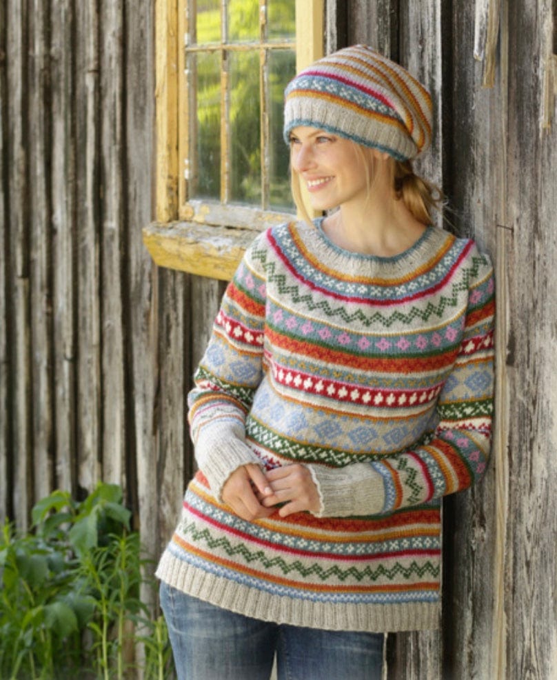 Dames Trui Geometrisch Patroon – Stijlvolle Gebreide Trui voor Herfst