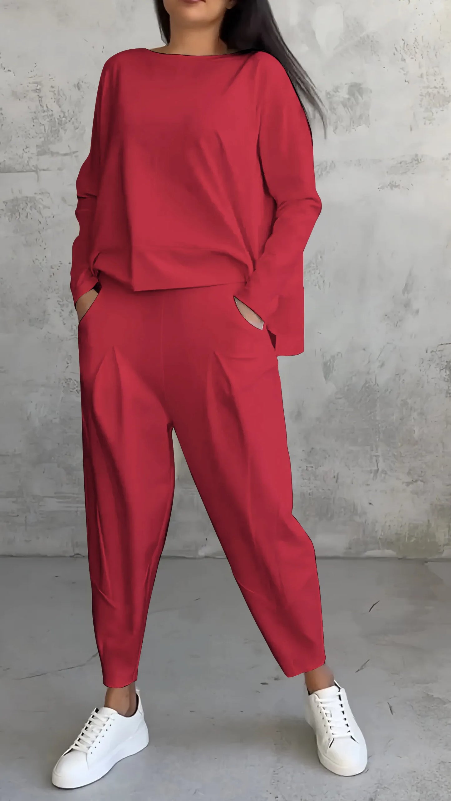 Dames shirt en broek set – Lange mouwen casual outfit voor elke gelegenheid