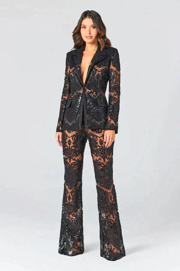 Blazer voor dames – Elegante holle netbroek met comfortabele pasvorm