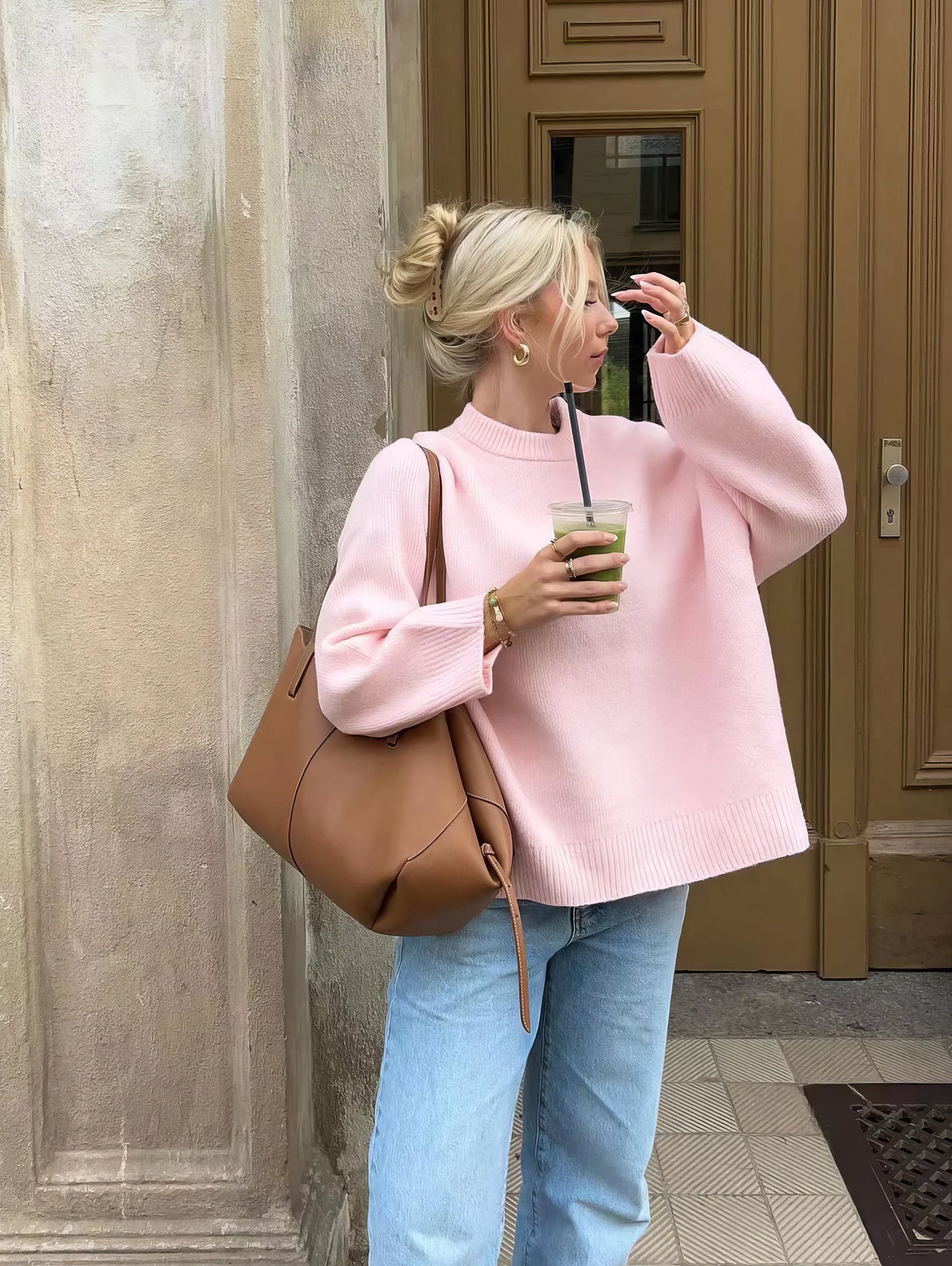Dames Trui Ronde Hals – Comfortabele Trui met Zachte Stof en Casual Stijl