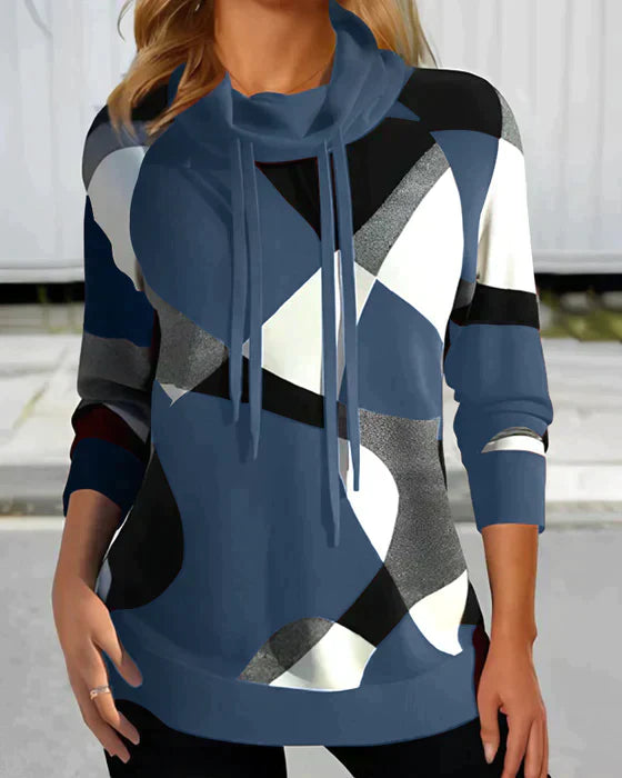 Hoodie dames geometrisch patroon – Comfortabele en trendy sweatshirts voor vrouwen