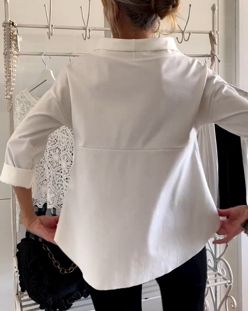 Dames Ronde Hals Top – Stijlvolle T-shirt met Korte Mouwen en Comfortabele Pasvorm