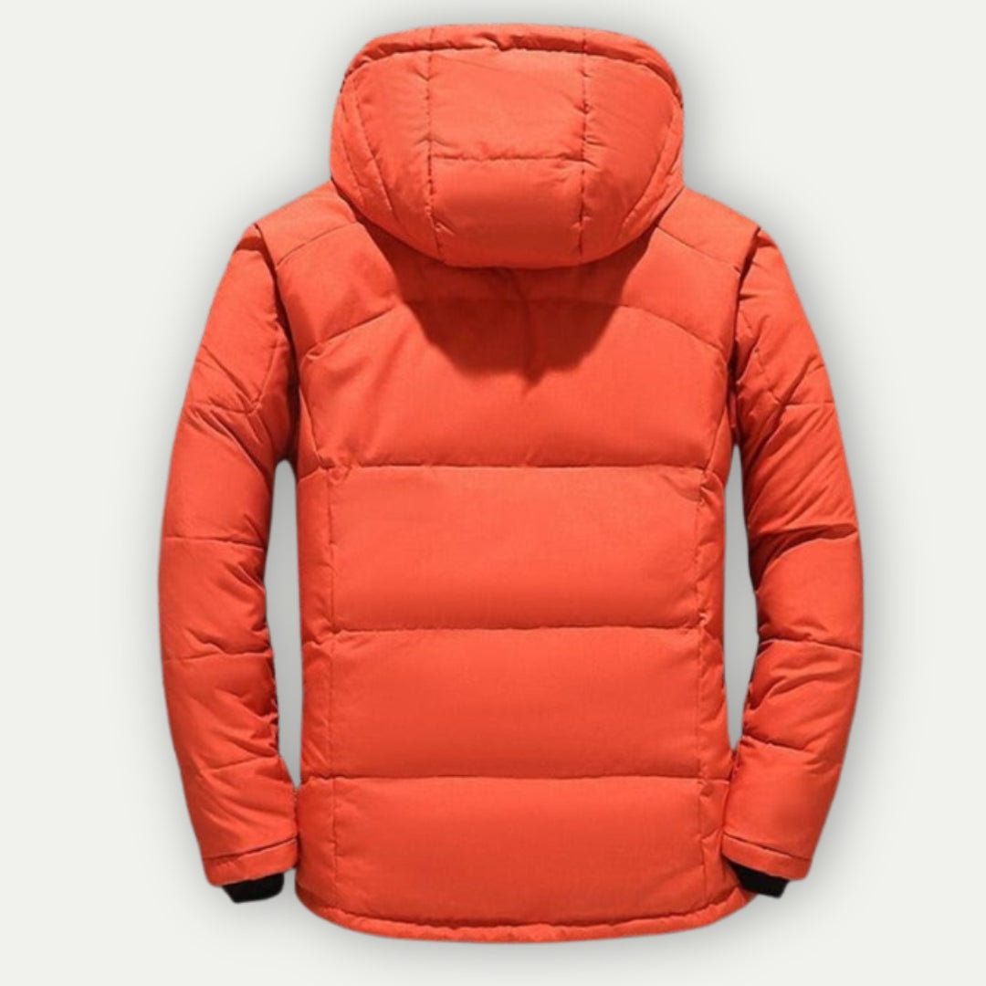 Donsjack heren – Warm gewatteerd jack met capuchon voor winteroutdoor