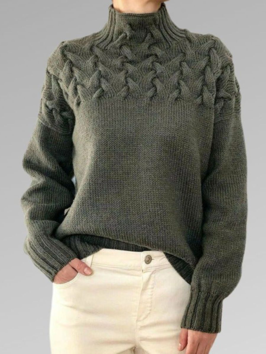 Trui voor dames – Elegante gebreide trui met lange mouwen en zachte stof