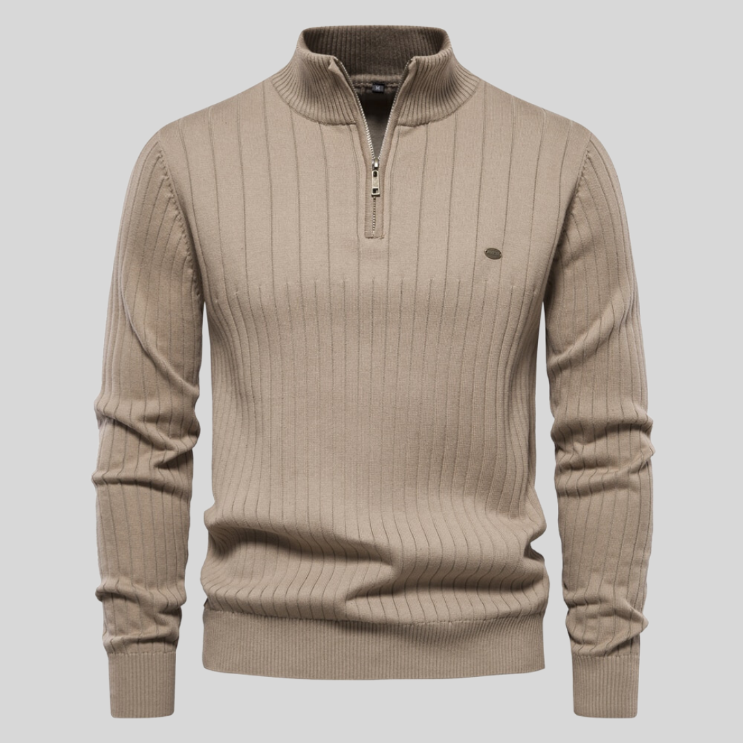 Heren Trui met Rits – Comfortabele en Stijlvolle Trui voor Herfst en Winter