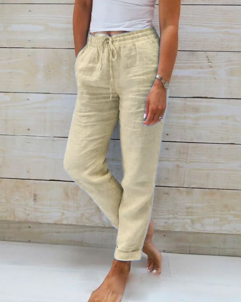 Katoenen broek dames – Zachte en luchtige broek voor casual en zomerstijl