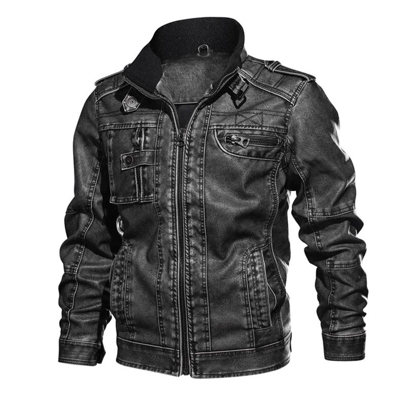 Leren jack heren – Stijlvol leren jasje met rits en slim fit design