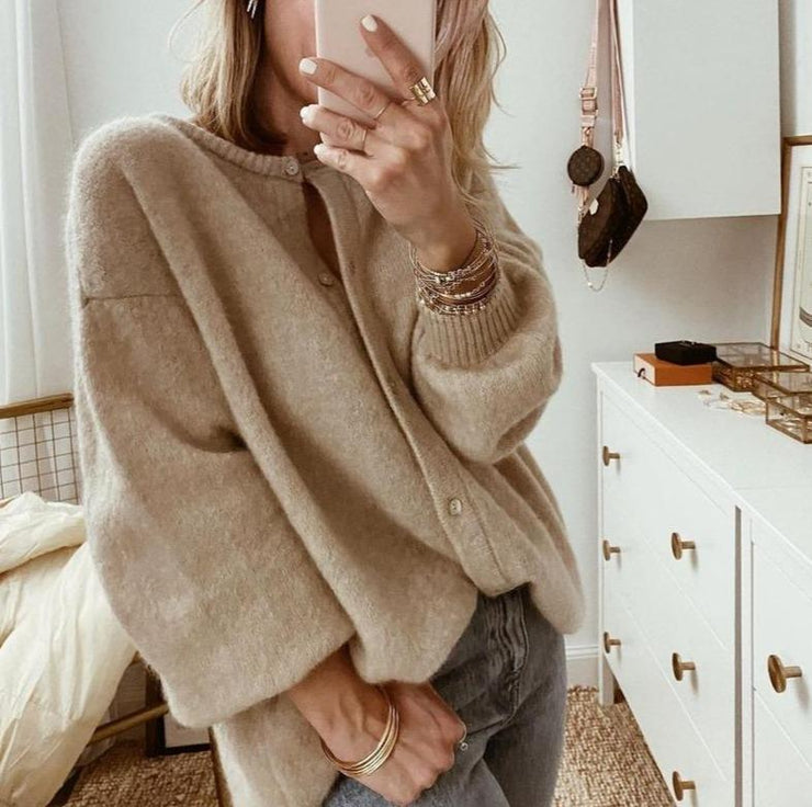 Geknoopte Cardigan Dames – Stijlvolle gebreide trui voor herfst en winter