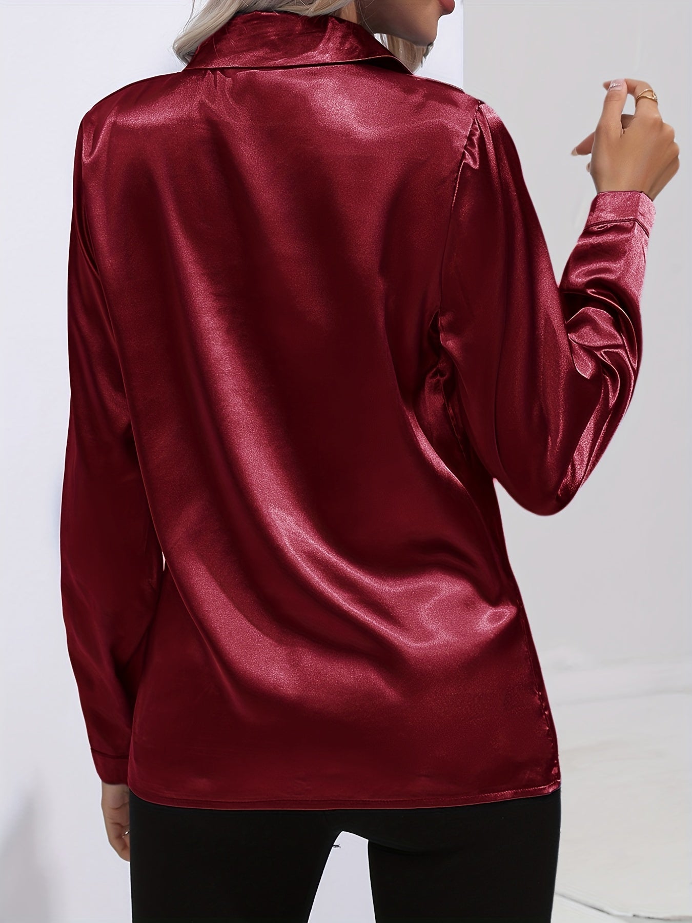 Lange mouwen blouse dames – Elegante blouse met comfortabele pasvorm en stijlvol design
