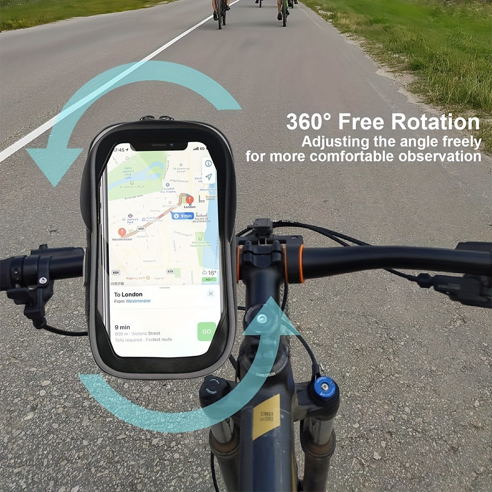 Fiets en Motor Telefoonhouder Handvat Tas 360° Draaioptie Waterdicht