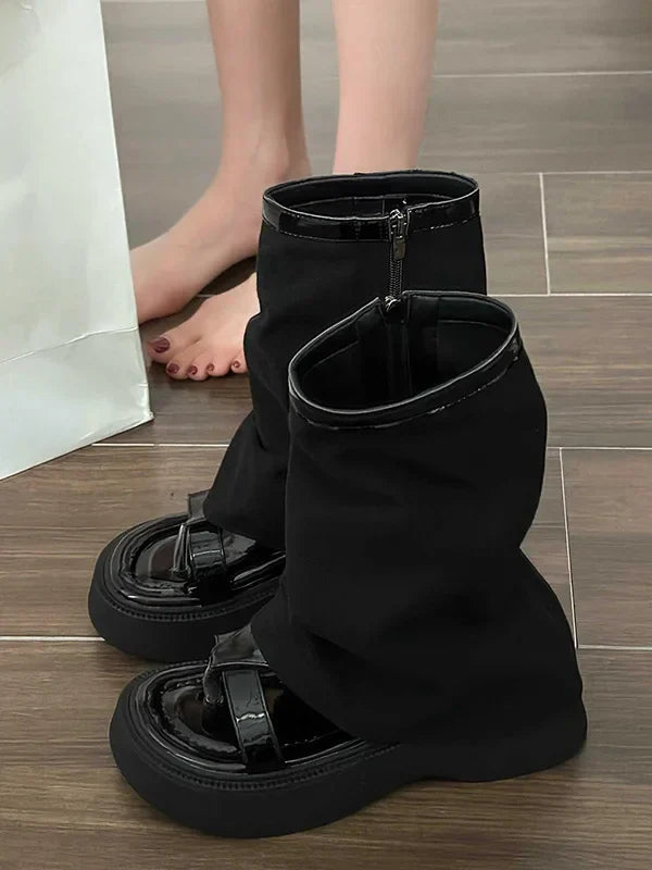 Dames Sandalen Stiefels - Elegante leren sandalen met hak voor zomer