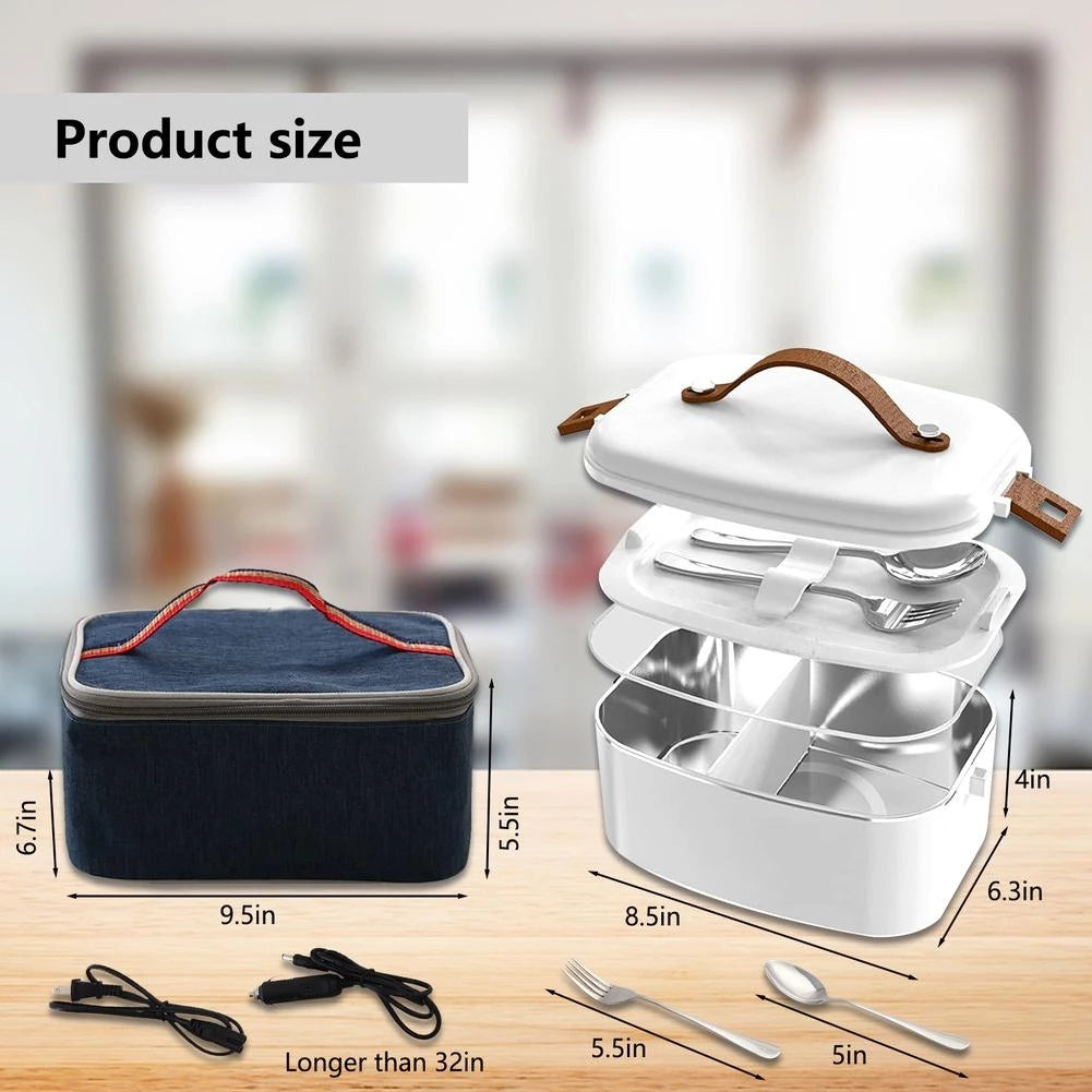 3-in-1 Elektrische Lunchdoos met Warmhoudfunctie
