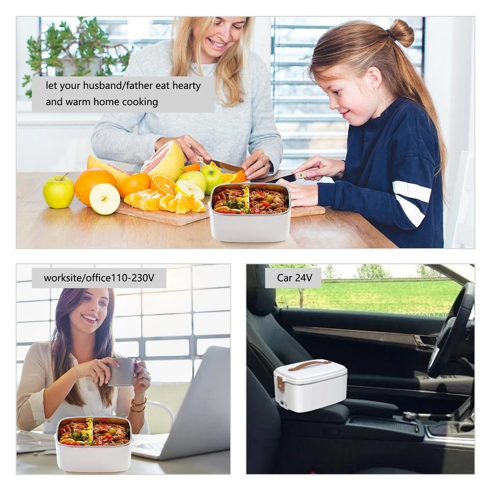 3-in-1 Elektrische Lunchdoos met Warmhoudfunctie