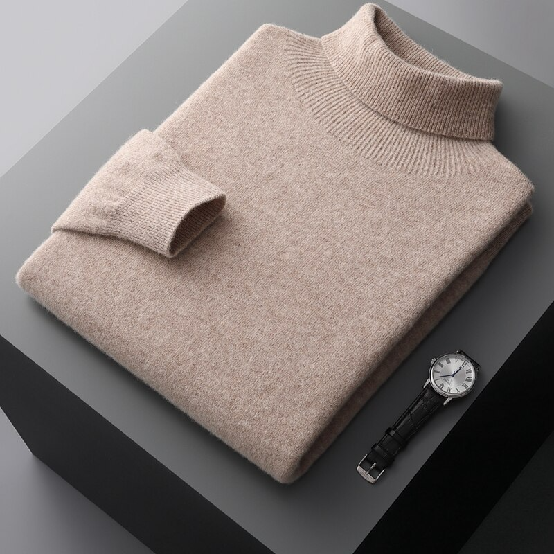 Heren Rollkragenpullover – Stijlvolle trui van zachte wol voor heren