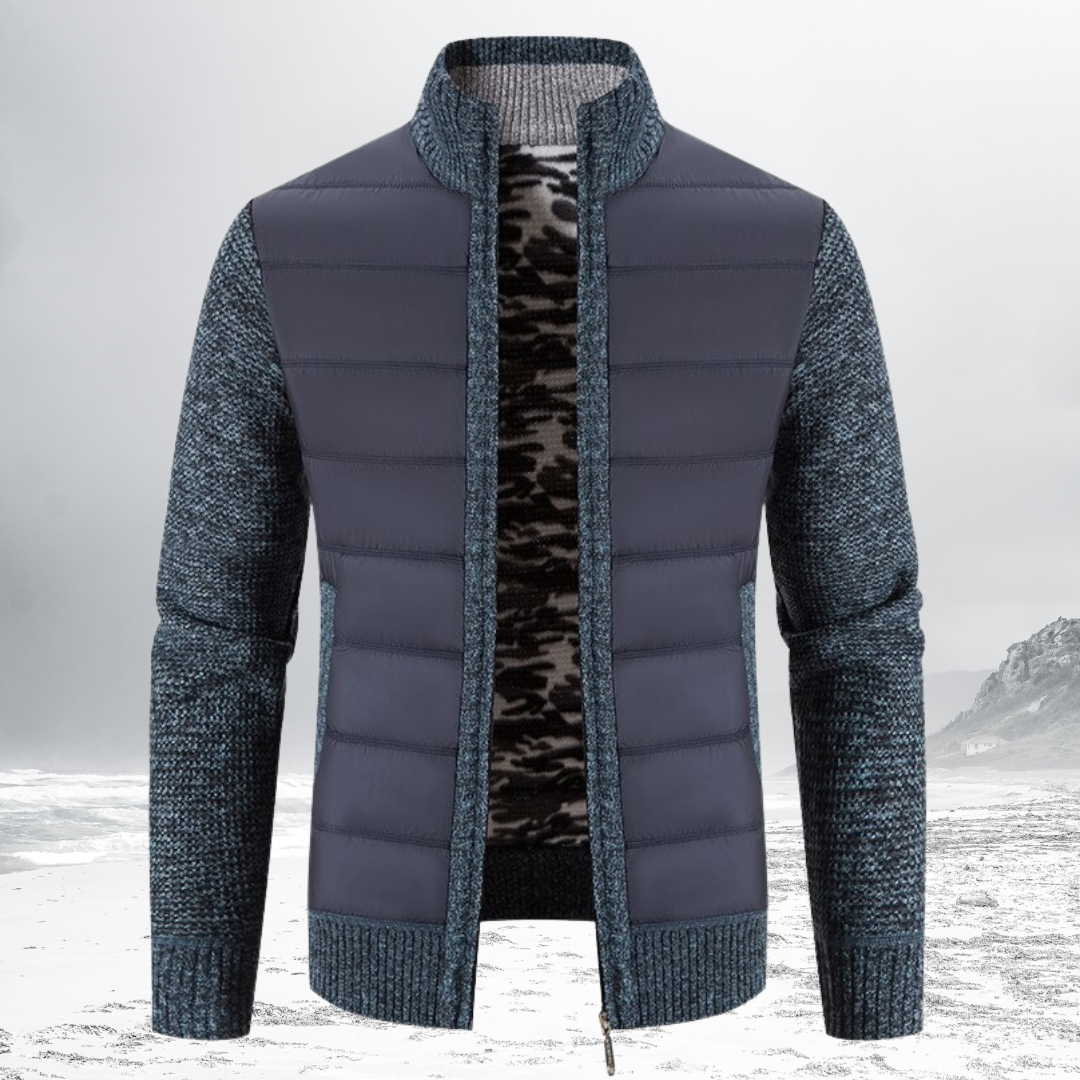 Gevoerde Heren Zip-Up Jas – Warme en stijlvolle jas voor heren met rits