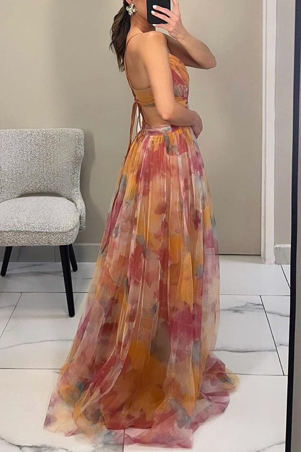 Giselle – Elegante jurk met bloemenprint voor speciale gelegenheden