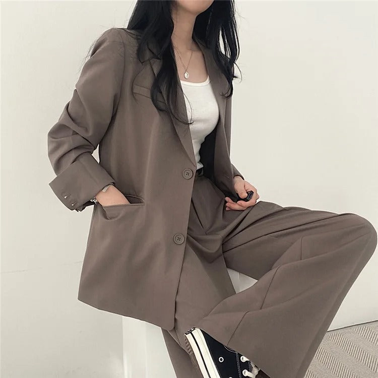 Blazer Dames – Elegante Rechte Broek voor Kantoor en Feestelijke Gelegenheden
