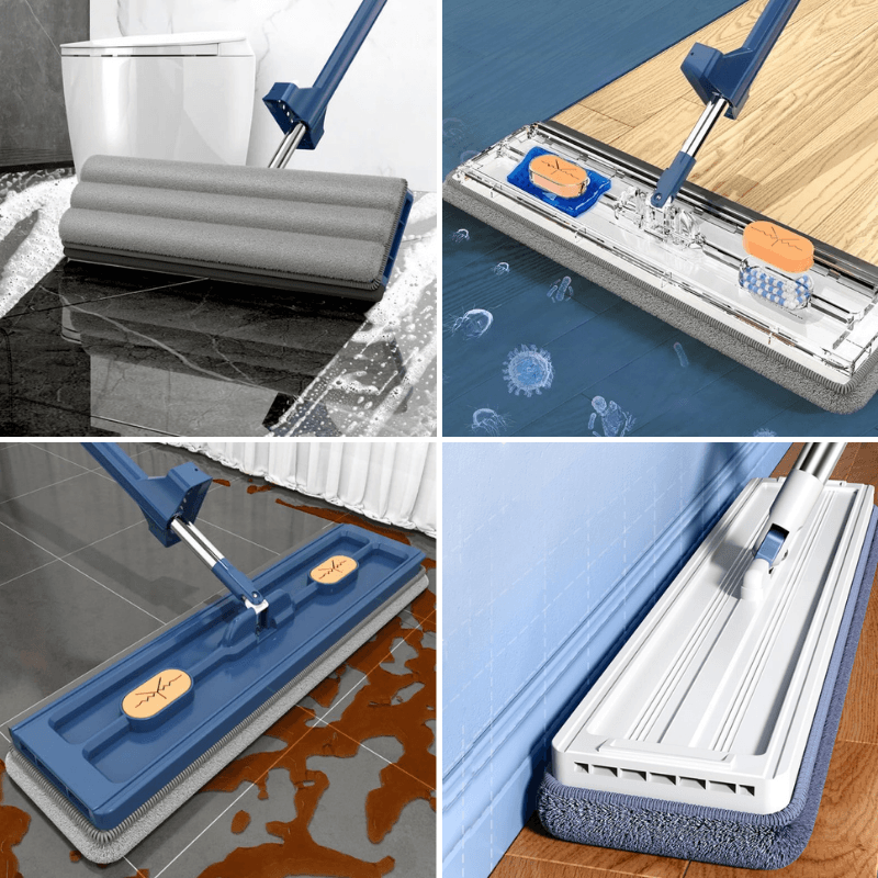360° draaibare spinmop met microvezelkop voor vloeren en hoeken