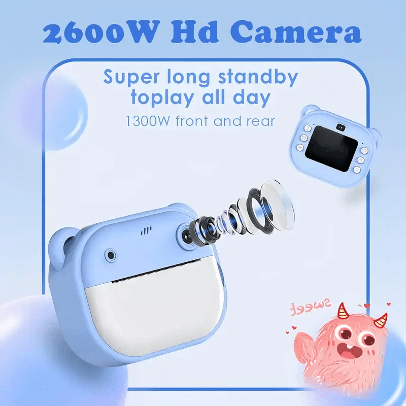 Instantcamera met Printer Draagbare Inktloze Fotoprinter Compact