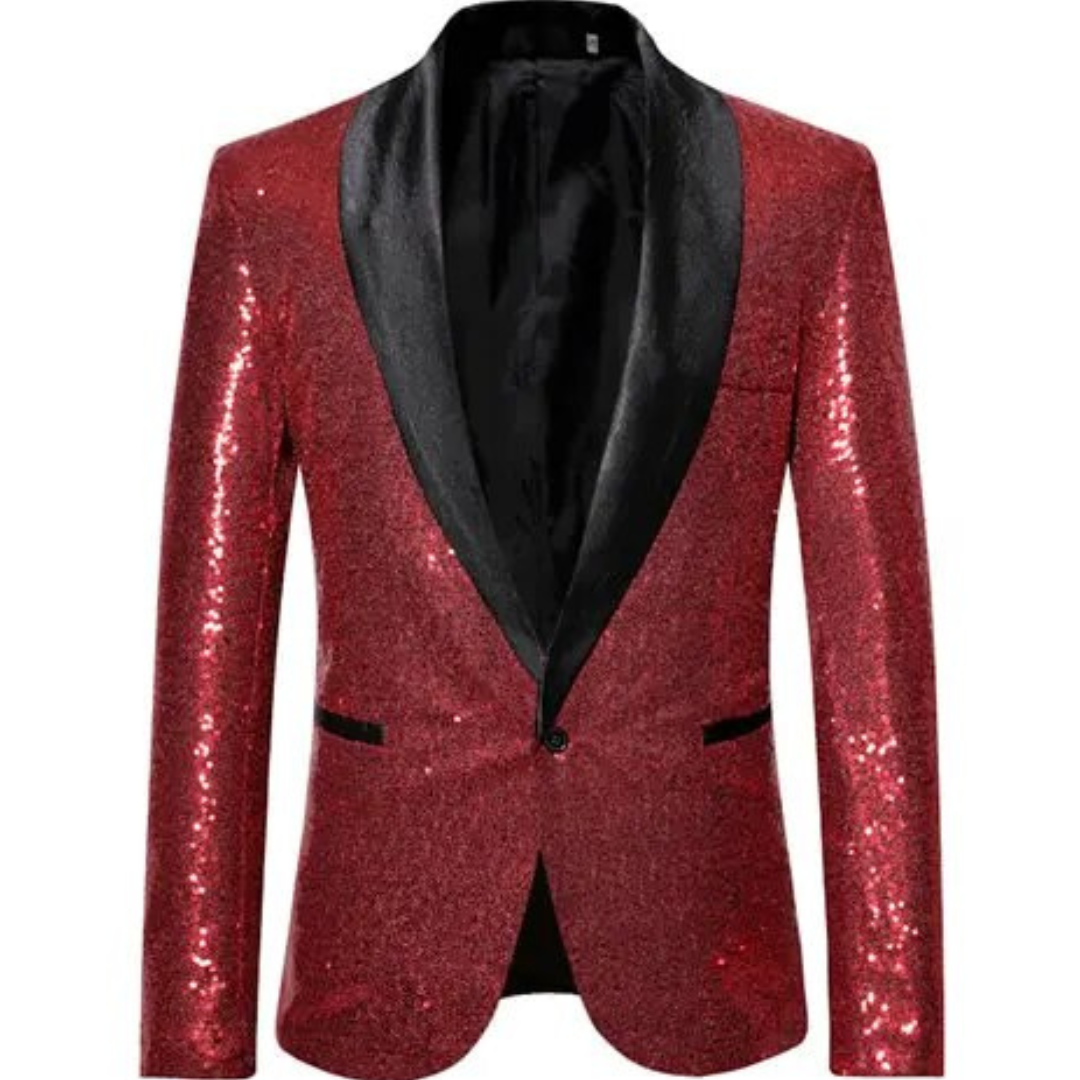 Heren Blazer Glanzend – Stijlvolle Blazer voor Feestelijke Gelegenheden