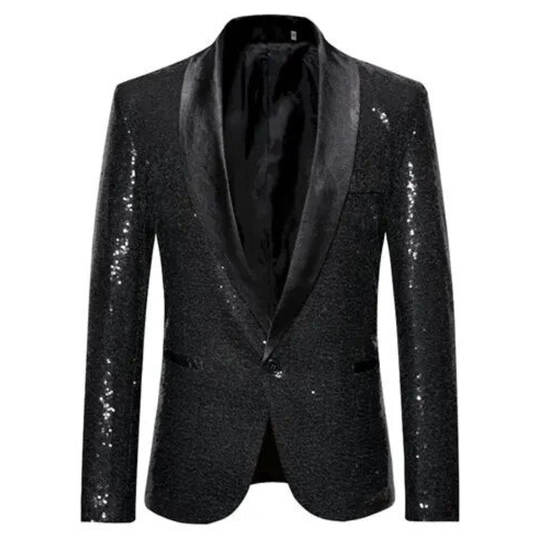 Heren Blazer Glanzend – Stijlvolle Blazer voor Feestelijke Gelegenheden