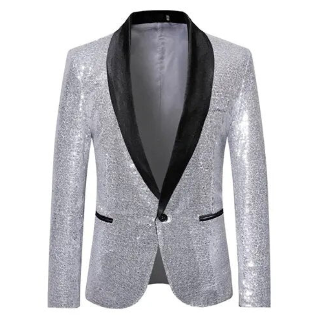Heren Blazer Glanzend – Stijlvolle Blazer voor Feestelijke Gelegenheden