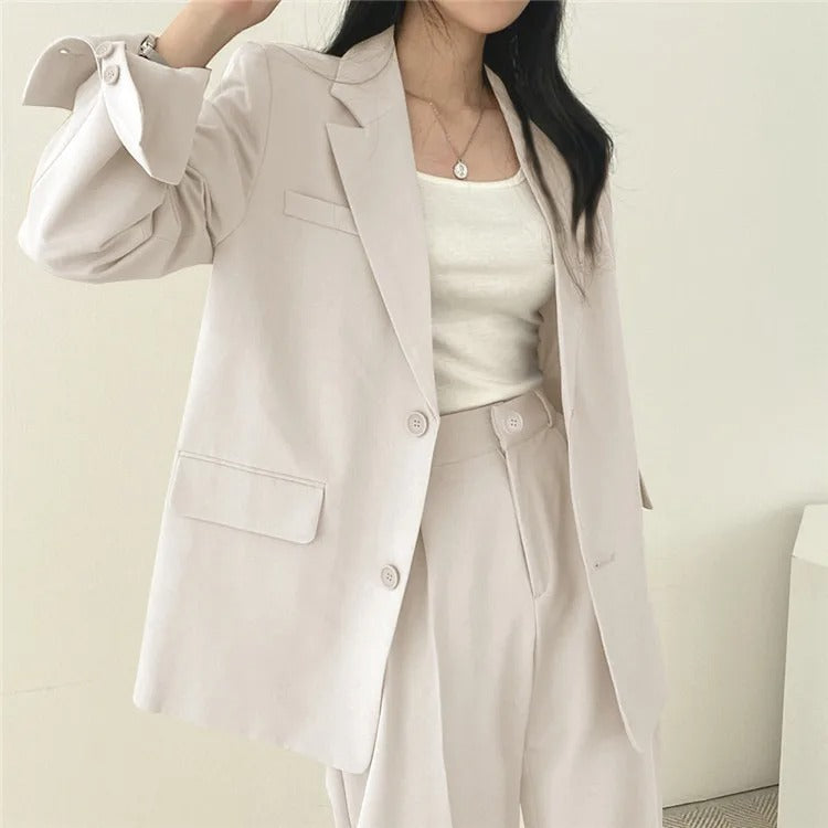 Blazer Dames – Elegante Rechte Broek voor Kantoor en Feestelijke Gelegenheden