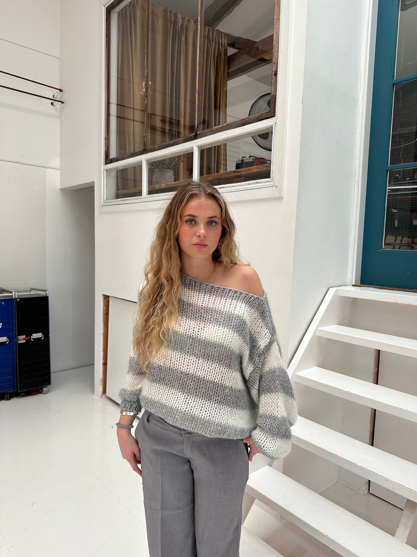 Gestreepte Dames Trui – Comfortabele Trui voor Vrouwen met Lange Mouwen