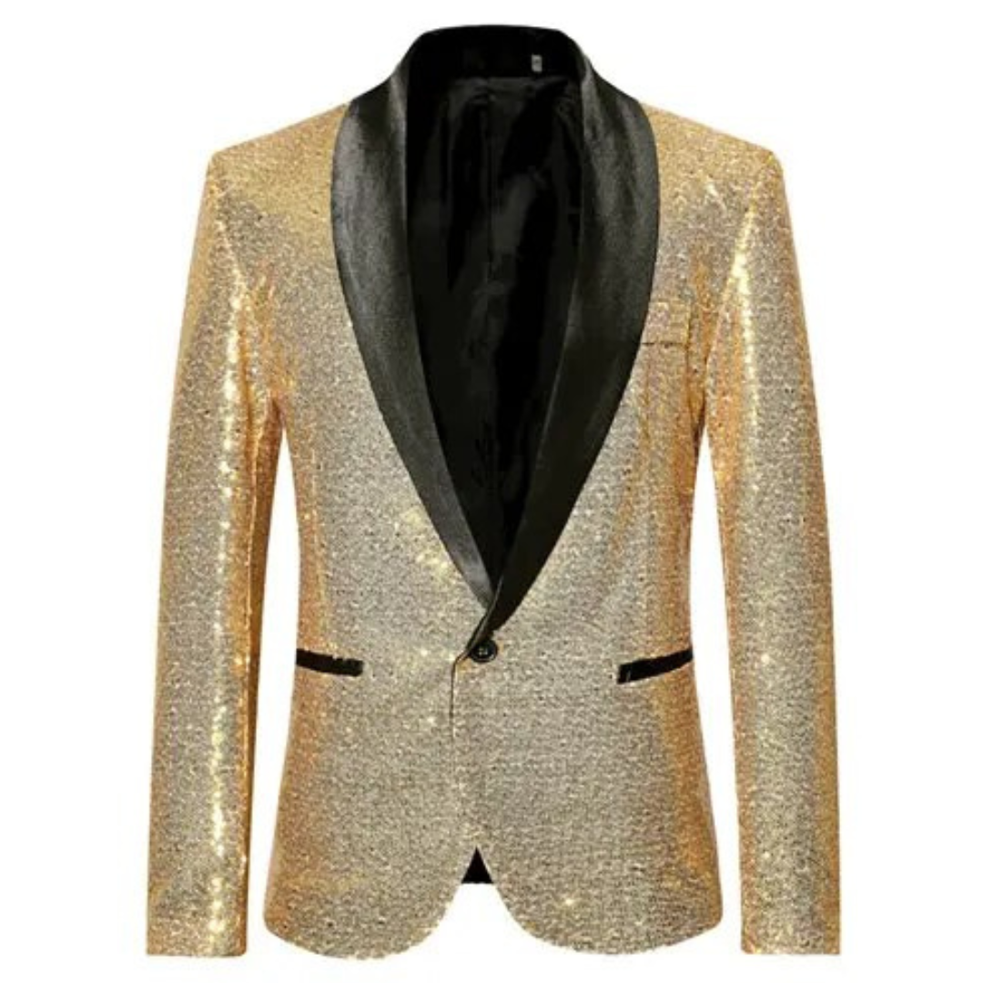 Heren Blazer Glanzend – Stijlvolle Blazer voor Feestelijke Gelegenheden