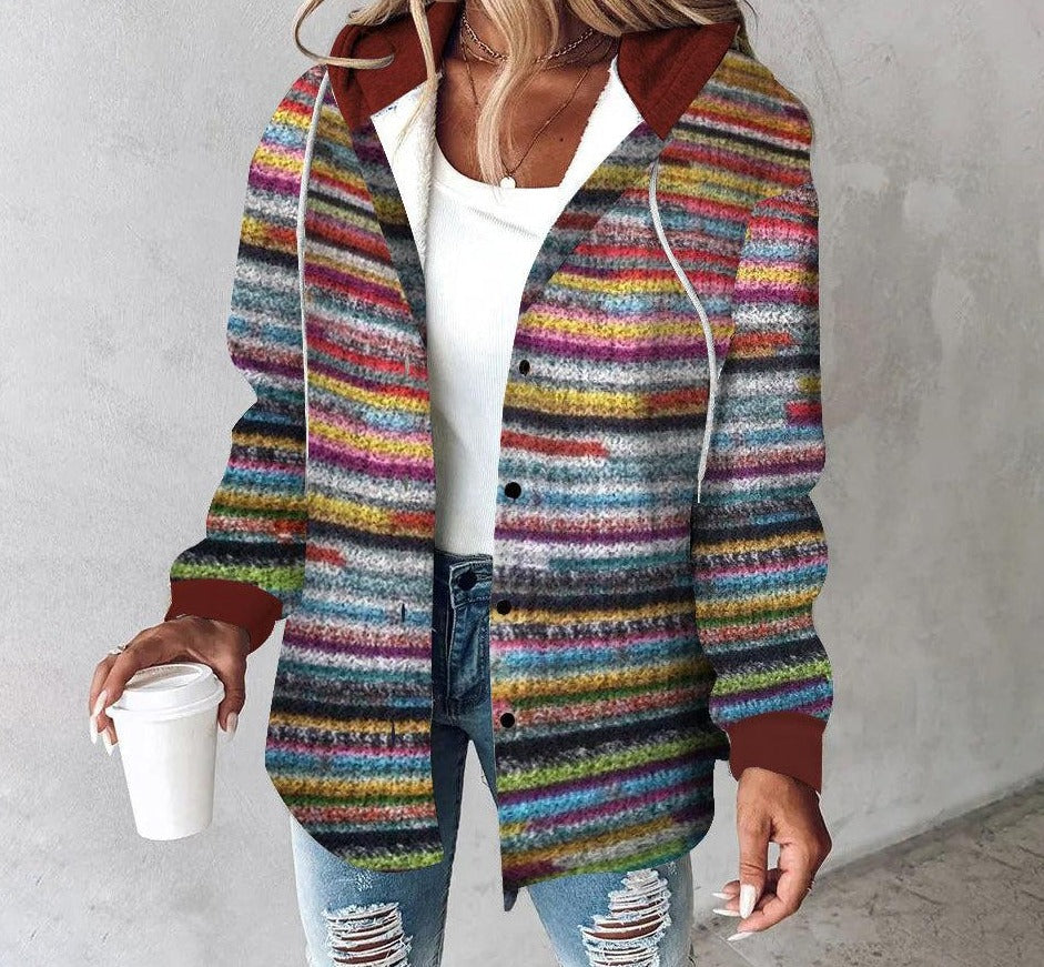 Kleurige Print-Jack Dames – Lichtgewicht en Stijlvolle Jas voor Elke Gelegenheid