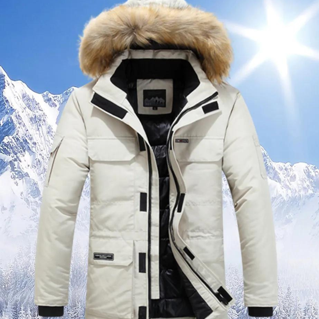 Heren Winter Parka Jas – Warme waterdichte parka met capuchon en zakken