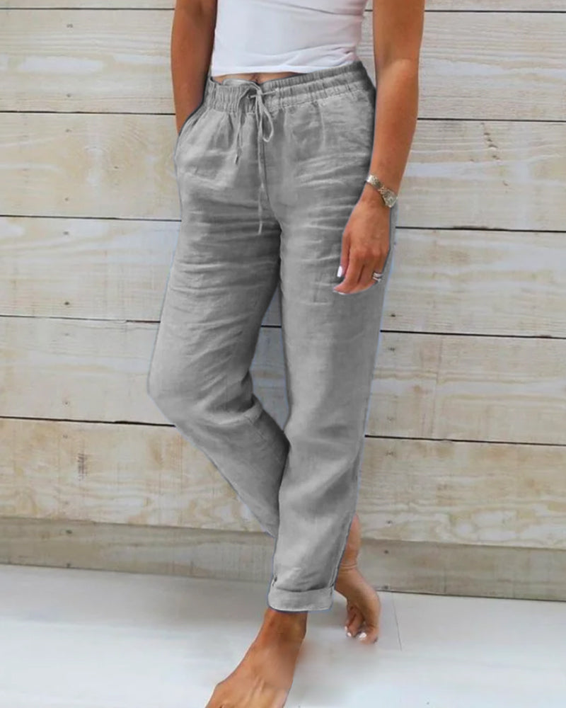 Katoenen broek dames – Zachte en luchtige broek voor casual en zomerstijl